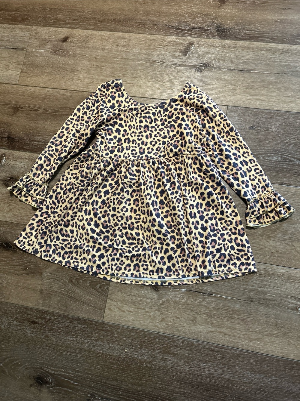 Adorable Sweetness Girls Leopard Long Sleeve Tunic Size 10